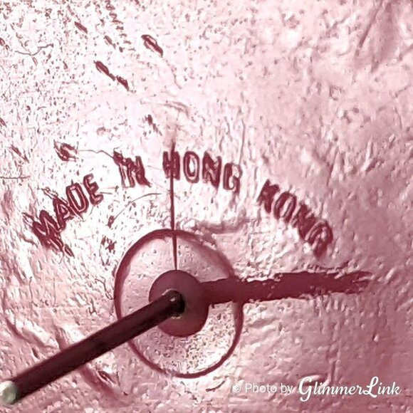 Vintage Hong Kong Pink Plastic Triangular Pierced Earrings - Picture 6 of 7